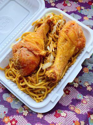 Fried Chicken Drums & Lo Mein