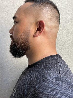 Clean fade. Side view.