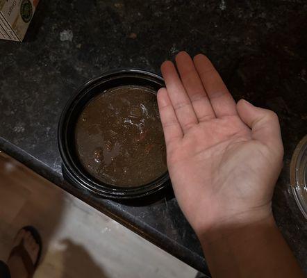 A $12 "bowl" of soup. Only 4 oz. Just sauce. No food. Ice cold. Horrible service.