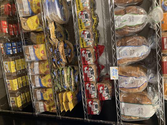 Great selection of bread including fresh baked loaves delivered each morning