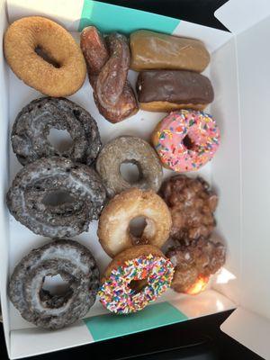 Mmmm love this shop! The donuts are always fresh, they're quick and friendly. Worth the stop, even without the drive-thru.