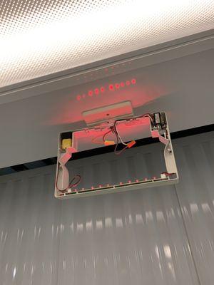 Emergency exit lighting damaged