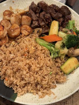 Filet Mignon and Scallop Hibachi Combo