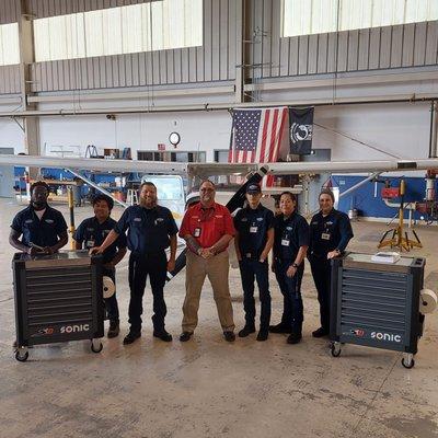 The aviation maintenance technology class at CAU in Bakersfield.