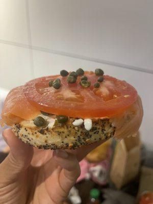 Lox on everything bagel