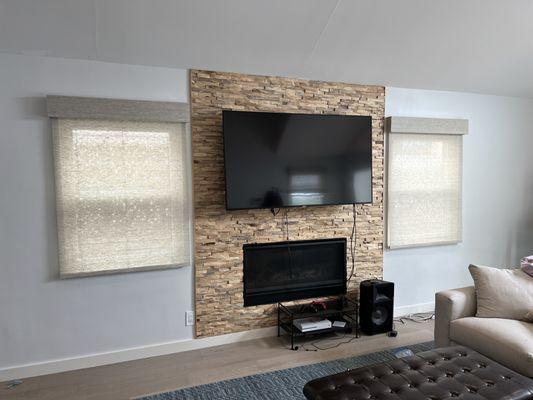 Cordless natural woven shades