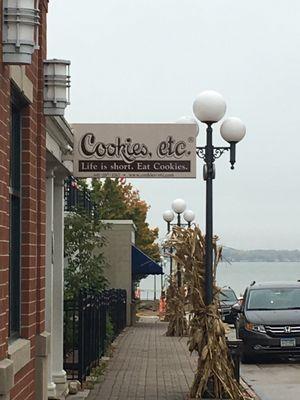 View of the lake and cookies!