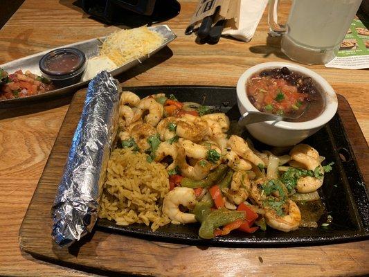 Shrimp fajitas were very good