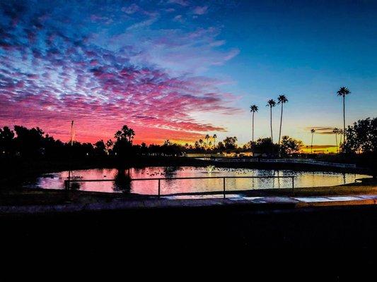 Sunrise over number 1 pond at SVEGC