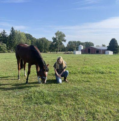 Me and my horse at Rocking K Performance Horses at Coldwater Lake Stables