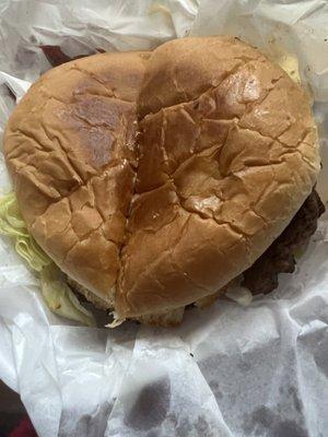 Huge, delicious burger