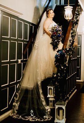 Stairway in  main hall to bridal dressing room