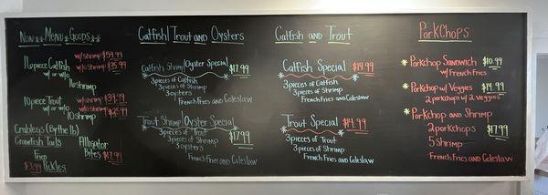 Menu- daily specials