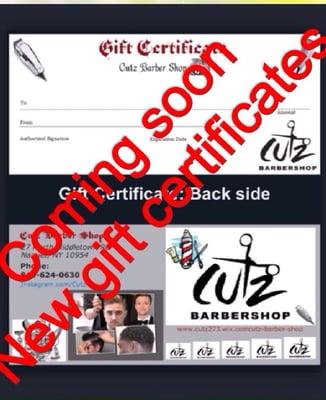 Gift certificates