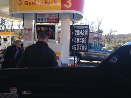 Taken the weekend after Sandy. Area gas stations were all complicit in charging exorbitantly but these are my local guys!