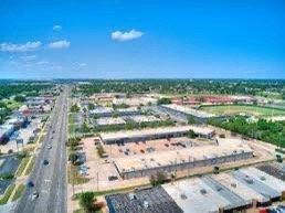 Aerial view of Air Depot Blvd in Midwest City, Oklahoma