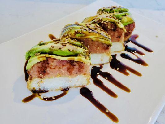 Crispy Rice with Spicy Tuna and Avocado