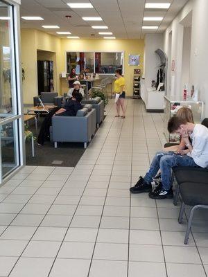 Service waiting area