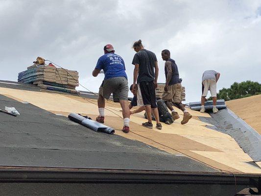 New storm damage roof the villages