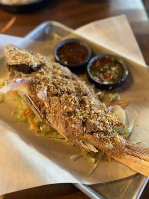 Whole Fried Trout