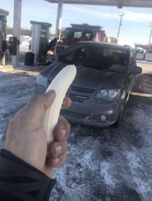 I grabbed a fresh banana from the Kwik Trip before we continued on the tour with The Palmer Squares.