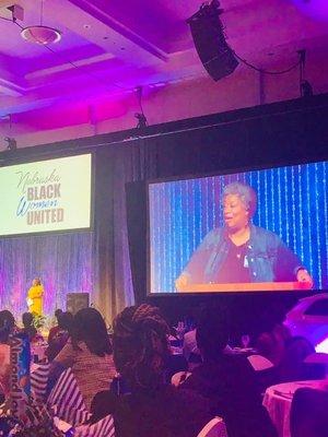 Testimonial speech at the Nebraska Black Women United convention.