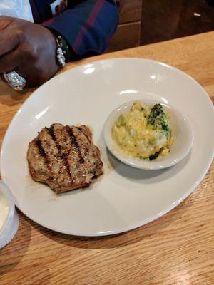 Why does the online menu say you get 2 pork chops when this is what you get? The manager took care of it but I guess buyer be aware.