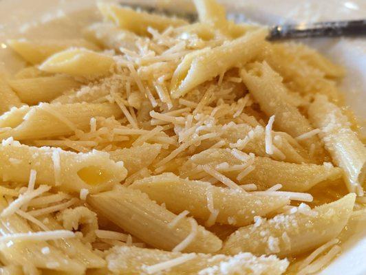 Butter Parmesan Noodles (with added extra parm) - from children's menu