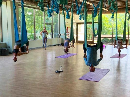 Aerial yoga at THE pearl