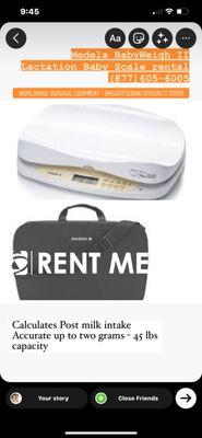 Medela Baby Scale Rental