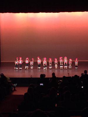 Mini combo class performing on stage at the Joan Kroc Center.