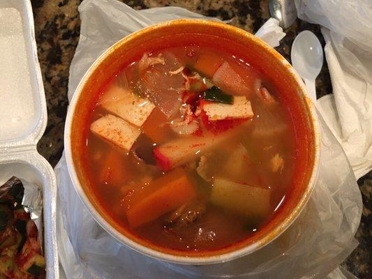 Seafood tofu soup