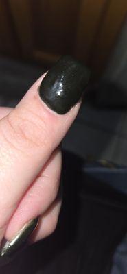 Bumpy nail from the polish