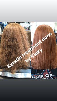 Keratin treatment done by Vicky