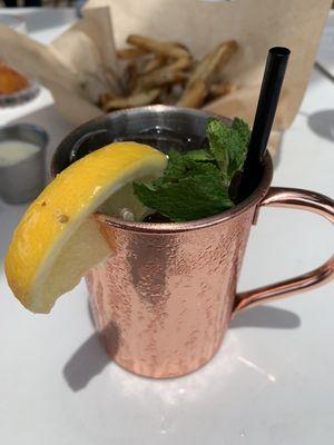 Moscow mule strawberry  with alcohol