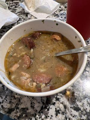 Gumbo is watery.   Definitely nit "Mike Anderson's".