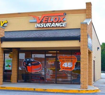 Outside view of Velox Insurance in Hiram, GA