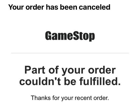 Order cancelled after payment sent.