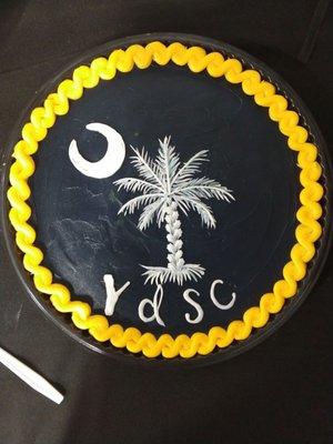 We got a giant decorated chocolate chip cookie for the YDSC awards event.