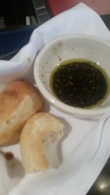 Hot bread with great dipping mixture