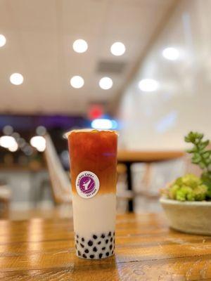 Thai almond milk tea with tapioca