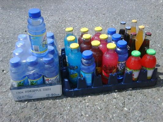 Stocking up on Everfresh juice, Calypso drinks, ClearFruit flavored water and other beverages