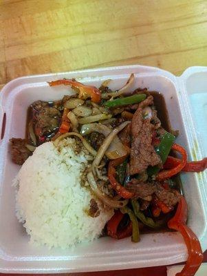 Mongolian Beef Made by Asian lady I think.. meh :(