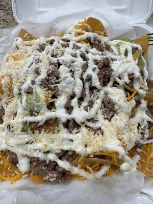 Carne Asada Nachos no pico