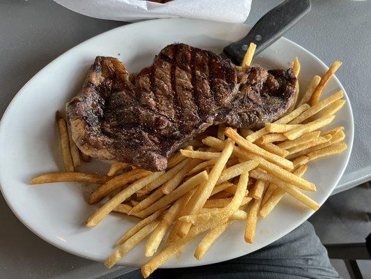 Ribeye Steak and Fries!  Very good