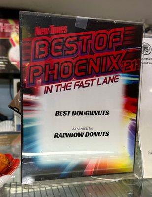 2021 local award for Best Donuts in Phoenix!