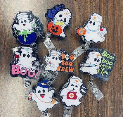 Halloween badge reels.