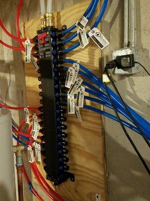 Installation of PEX system main panel