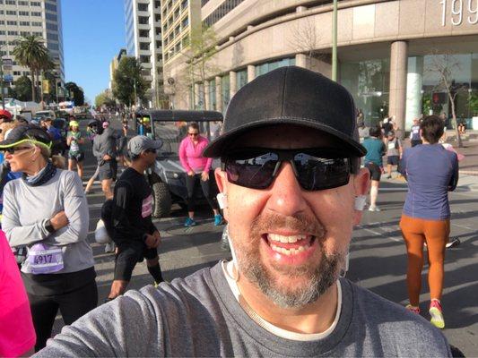 Dr. Matt running Oakland 1/2 Marathon