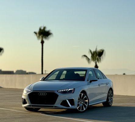 2021 Audi A4 S line in Gorgeous Pearl white and aggressive sporty lines!